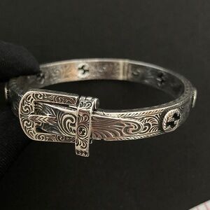 Gucci Silver Engraved Bracelet